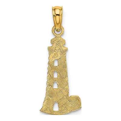 14K Yellow Gold Lighthouse Pendant – view 5