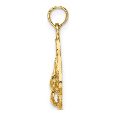 14K Yellow Gold Antigua Double Flip-Flop Charm – view 3