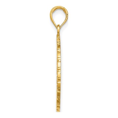 14K Yellow Gold Puerto Rico Palm Tree Charm – view 3