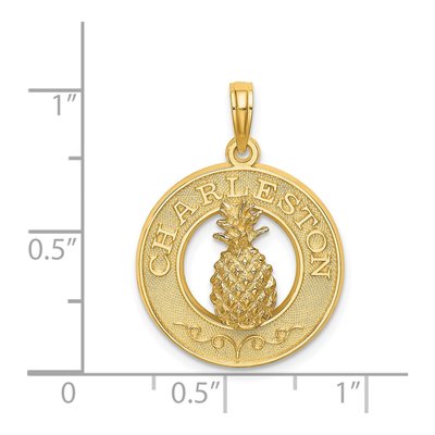 14K Yellow Gold Pineapple Pendant – view 4