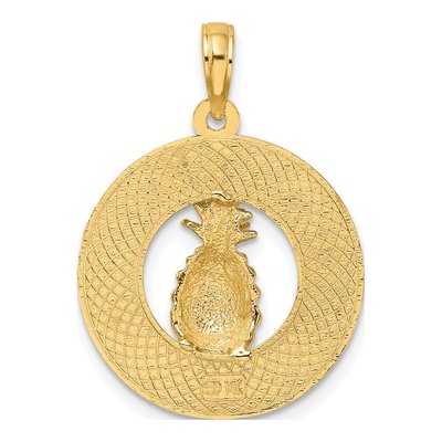 14K Yellow Gold Pineapple Pendant – view 5
