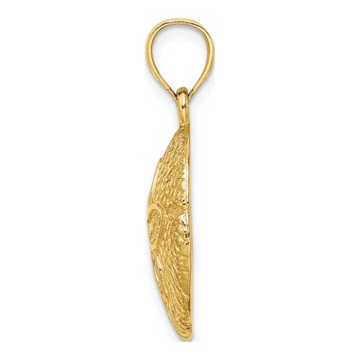 14K Yellow Gold Sand Dollar Pendant – view 3