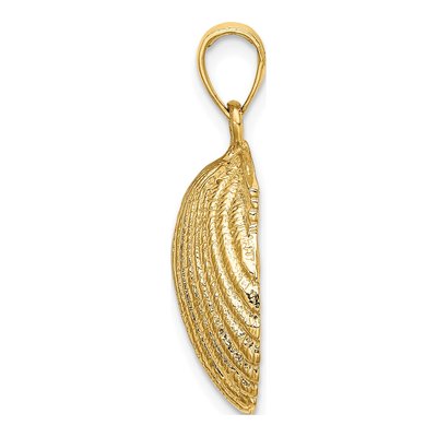 14K Yellow Gold Scallop Shell Pendant – view 3