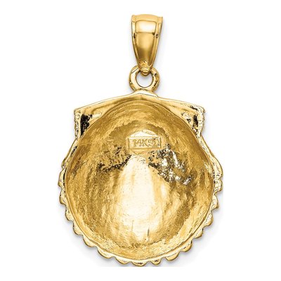 14K Yellow Gold Scallop Shell Pendant – view 5