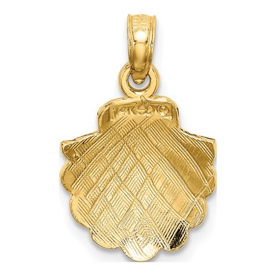 14K Yellow Gold Scallop Shell Pendant – view 5