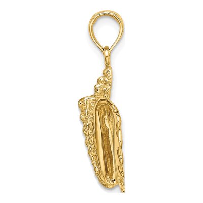14K Yellow Gold Conch Shell Pendant – view 3