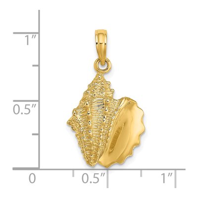 14K Yellow Gold Conch Shell Pendant – view 4