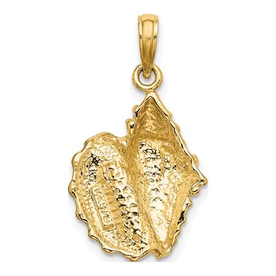 14K Yellow Gold Conch Shell Pendant – view 5