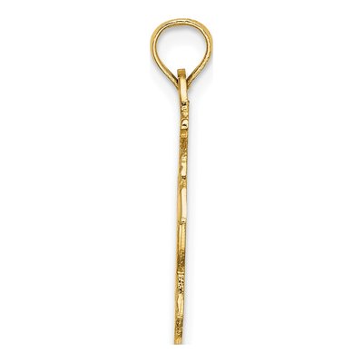 14K Yellow Gold Anchor Rope Pendant – view 3