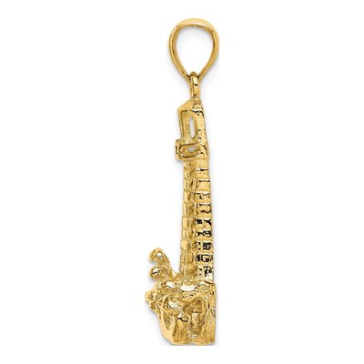 14K Yellow Gold Lighthouse Pendant – view 3