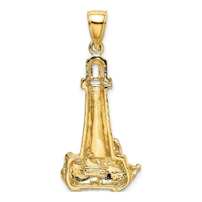 14K Yellow Gold Lighthouse Pendant – view 5