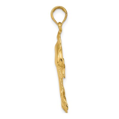 14K Yellow Gold Dolphin Charm – view 3