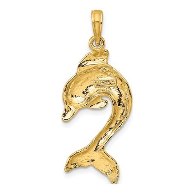 14K Yellow Gold Dolphin Charm – view 5