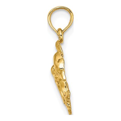 14K Yellow Gold Mini Double Dolphins Charm – view 3