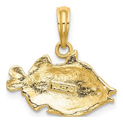 14K Yellow Gold Humu Fish Pendant – view 5