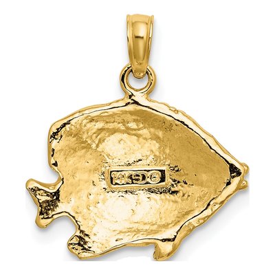 14K Yellow Gold Butterfly Fish Pendant – view 5