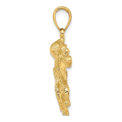 14K Yellow Gold Textured Octopus Charm – view 3