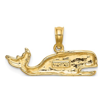 14K Yellow Gold Sperm Whale Pendant – view 4