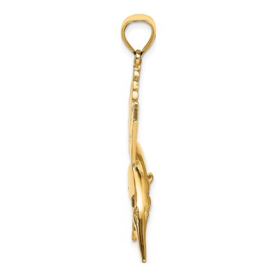 14K Yellow Gold Large Sailfish Pendant – view 3