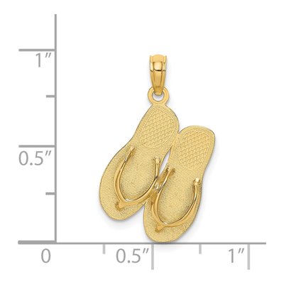 14K Yellow Gold Sea Isle Flip-Flop Charm – view 4