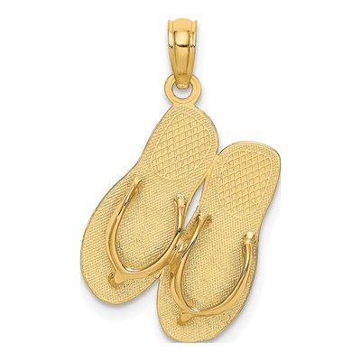 14K Yellow Gold Sea Isle Flip-Flop Charm