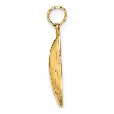 14K Yellow Gold Mussel Shell Pendant – view 3