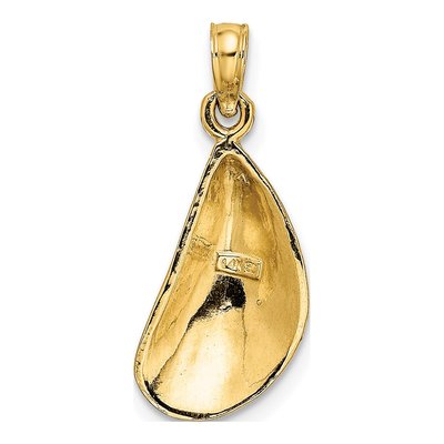 14K Yellow Gold Mussel Shell Pendant – view 5