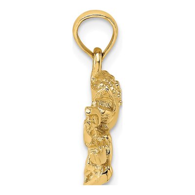 14K Yellow Gold Textured Crawfish Pendant – view 3