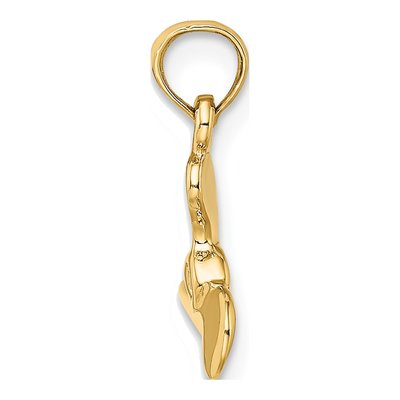 14K Yellow Gold 3D Propeller Pendant – view 3