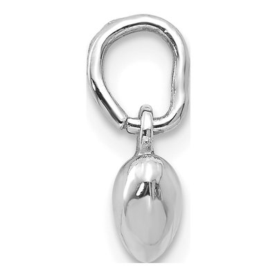 14K White Gold 3D Heart Pendant – view 3