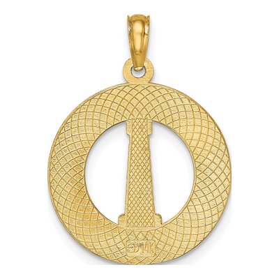 14K Yellow Gold Ocean City Lighthouse Charm – view 5