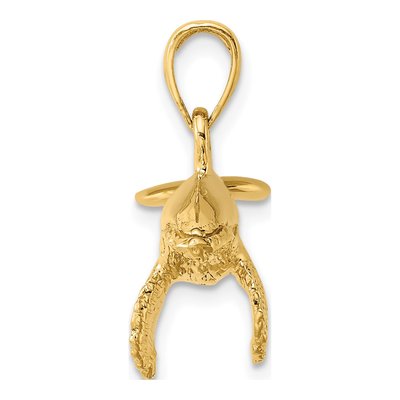 14K Yellow Gold Humpback Whale Charm – view 3