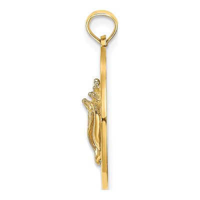 14K Yellow Gold Sanibel Conch Shell Circle Charm – view 3