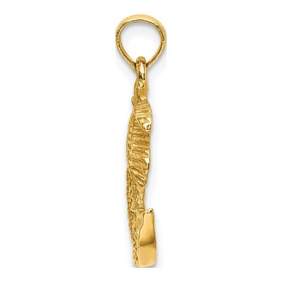 14K Yellow Gold Palm Trees Island Charm – view 3