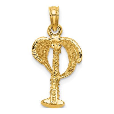 14K Yellow Gold Palm Tree Charm – view 5