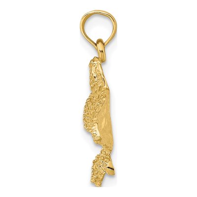 14K Yellow Gold Spotted Eagle Ray Pendant – view 3