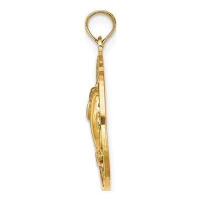14K Yellow Gold Ocean City Dolphins Charm – view 3