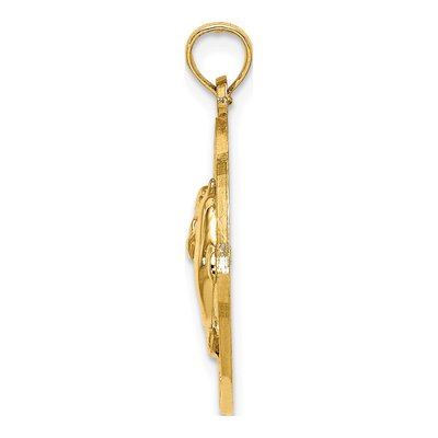14K Yellow Gold Ocean City NJ Dolphin Charm – view 3