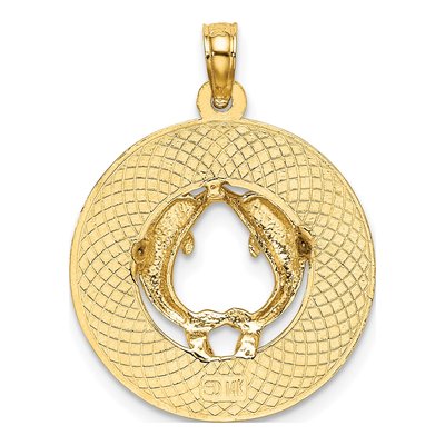 14K Yellow Gold Ocean City NJ Dolphin Charm – view 5
