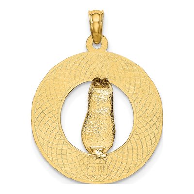 14K Yellow Gold Ocean City NJ Flip Flop Charm – view 5