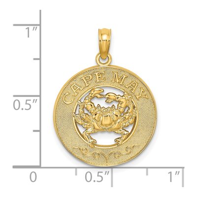 14K Yellow Gold Cape May Crab Pendant – view 4