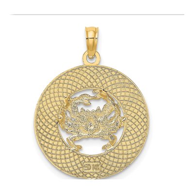 14K Yellow Gold Cape May Crab Pendant – view 5