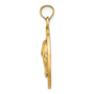 14K Yellow Gold Marco Island Dolphin Charm – view 3