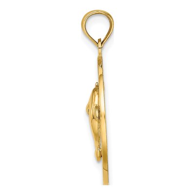 14K Yellow Gold Saint Augustine Dolphins Charm – view 3