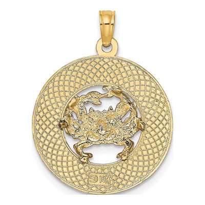 14K Yellow Gold Annapolis MD Crab Pendant – view 5