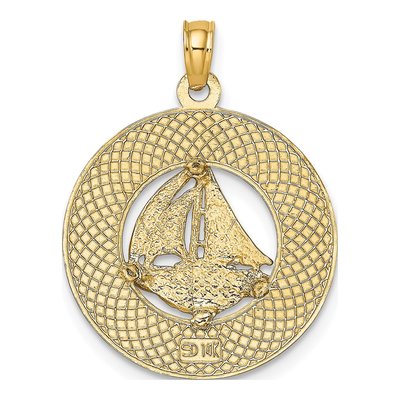 14K Yellow Gold Annapolis MD Sailboat Charm – view 5