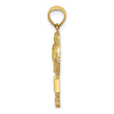 14K Yellow Gold Myrtle Beach Palm Tree Charm – view 3