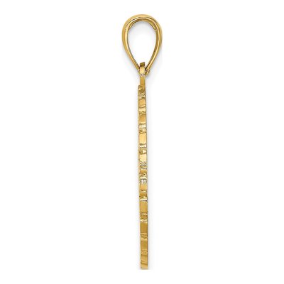 14K Yellow Gold Jamaica Palm Tree Disk Charm – view 3