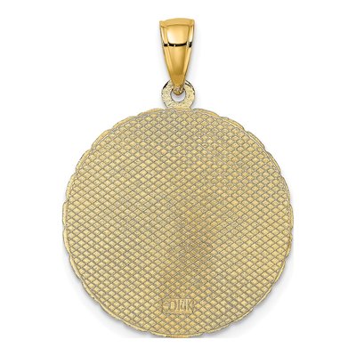 14K Yellow Gold Jamaica Palm Tree Disk Charm – view 5
