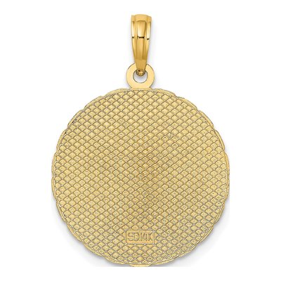 14K Yellow Gold Jamaica Palm Tree Disk Charm – view 5